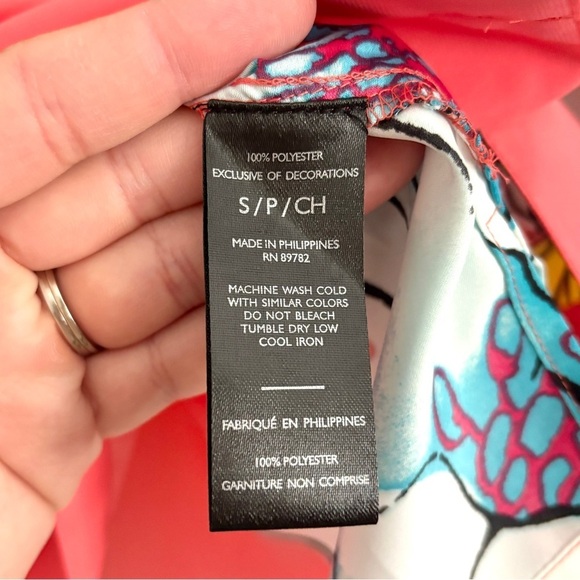 Josie Natori Orange Wild Poppy Notch Top and Bottom Satin Pajama Set Size Small - Picture 7 of 14